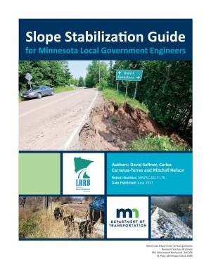 Slope Stabilization Guide for Minnesota Local Government Engineers