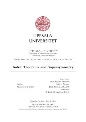Index Theorems and Supersymmetry