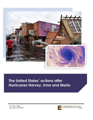The United States' Actions After Hurricanes Harvey, Irma and Maria