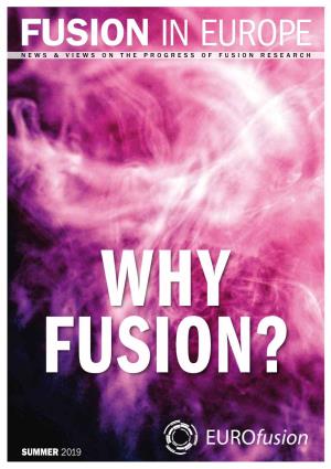 Fusion in Europe News & Views on the Progress of Fusion Research