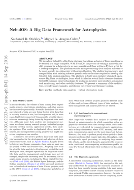 Nebulos: a Big Data Framework for Astrophysics