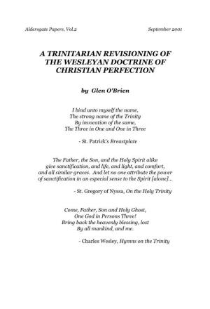 A Trinitarian Revisioning of the Wesleyan Doctrine of Christian Perfection