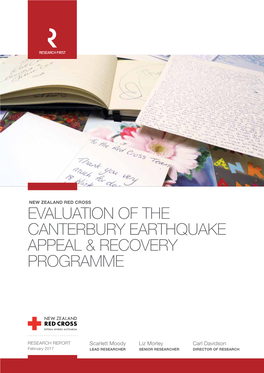 Evaluation of the Canterbury Earthquake Appeal and Recovery