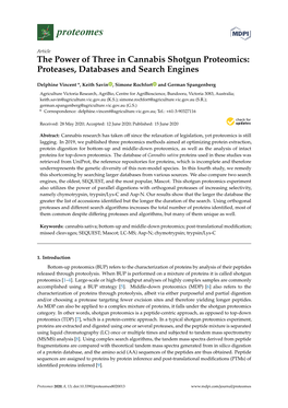 The Power of Three in Cannabis Shotgun Proteomics: Proteases, Databases and Search Engines