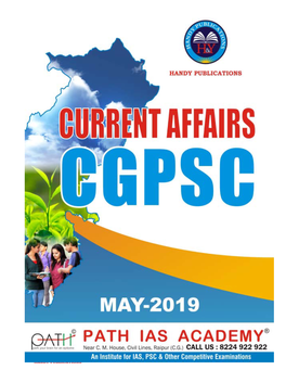 Cgpsc Current Affairs May 2019 (English)