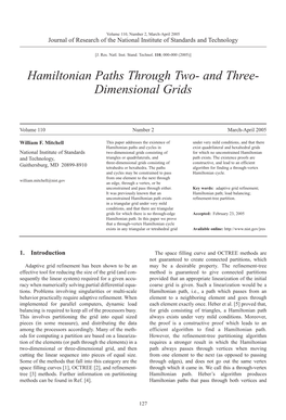 Hamiltonian Paths Through Two- and Three- Dimensional Grids