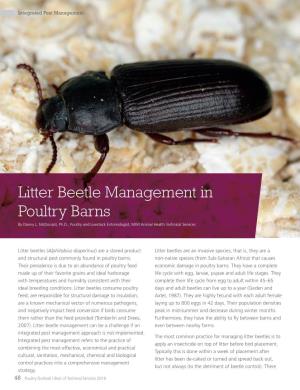 Litter Beetle Management in Poultry Barns by Danny L