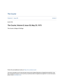 The Courier, Volume 8, Issue 30, May 29, 1975