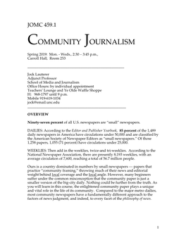 Community Journalism