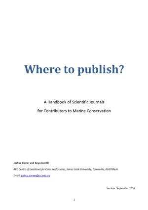 Where to Publish?