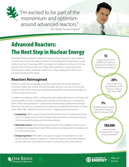 The Next Step in Nuclear Energy