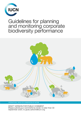 Planning and Monitoring Corporate Biodiversity Performance