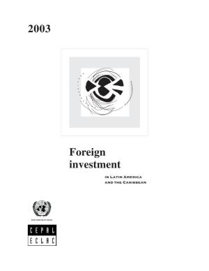 Foreign Investment 2003