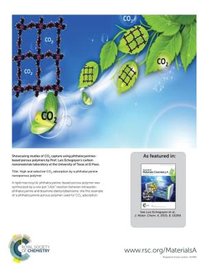 High and Selective CO2 Adsorption by a Phthalocyanine Nanoporous Polymer