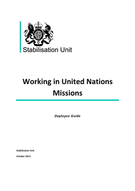 Working in United Nations Missions