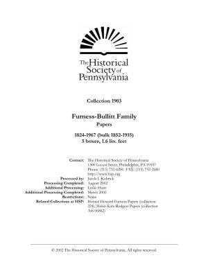 Furness-Bullitt Family Papers