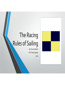 The Racing Rules of Sailing