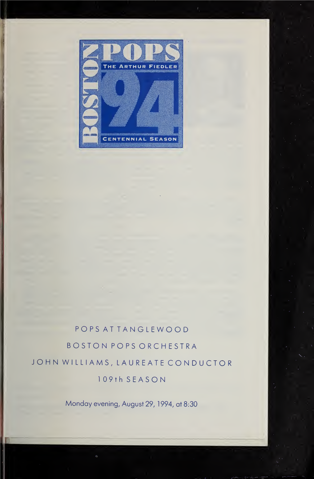 Boston Symphony Orchestra Concert Programs, Summer, 1994