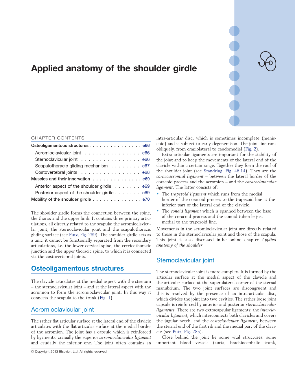 Applied Anatomy of the Shoulder Girdle