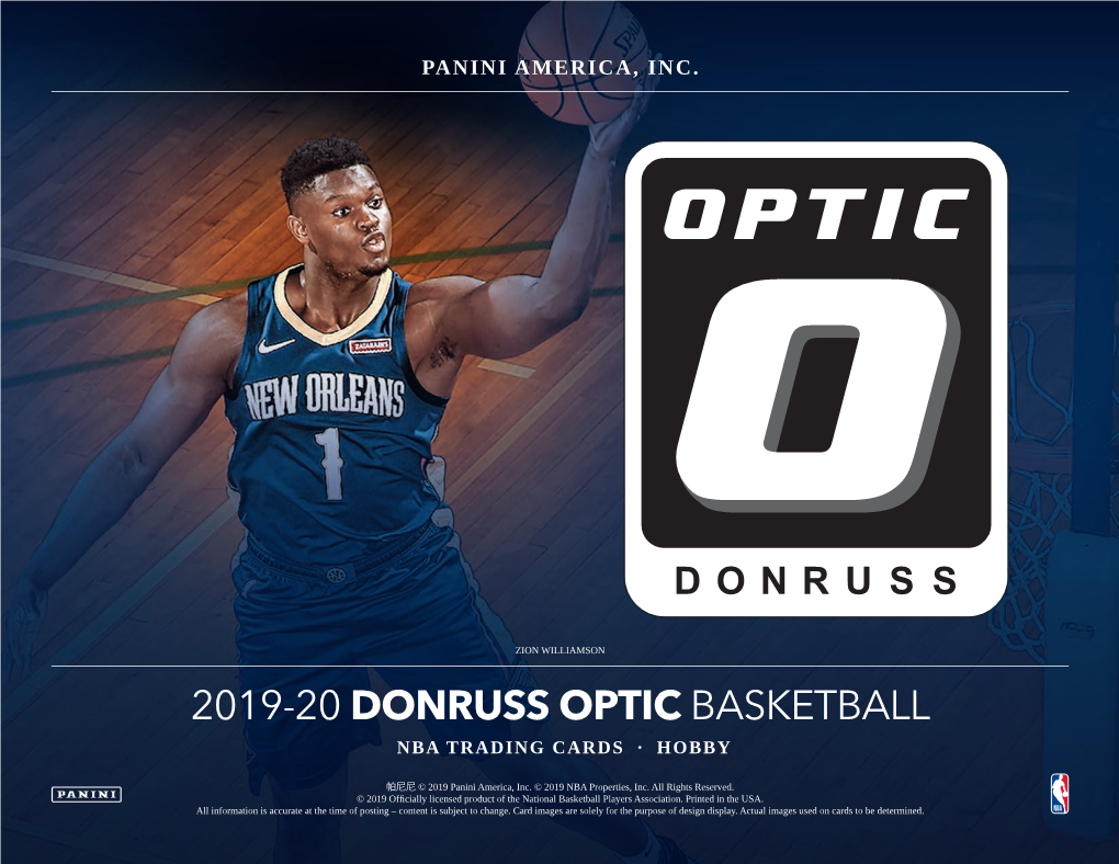 2019-20 Donruss Optic Basketball Nba Trading Cards · Hobby