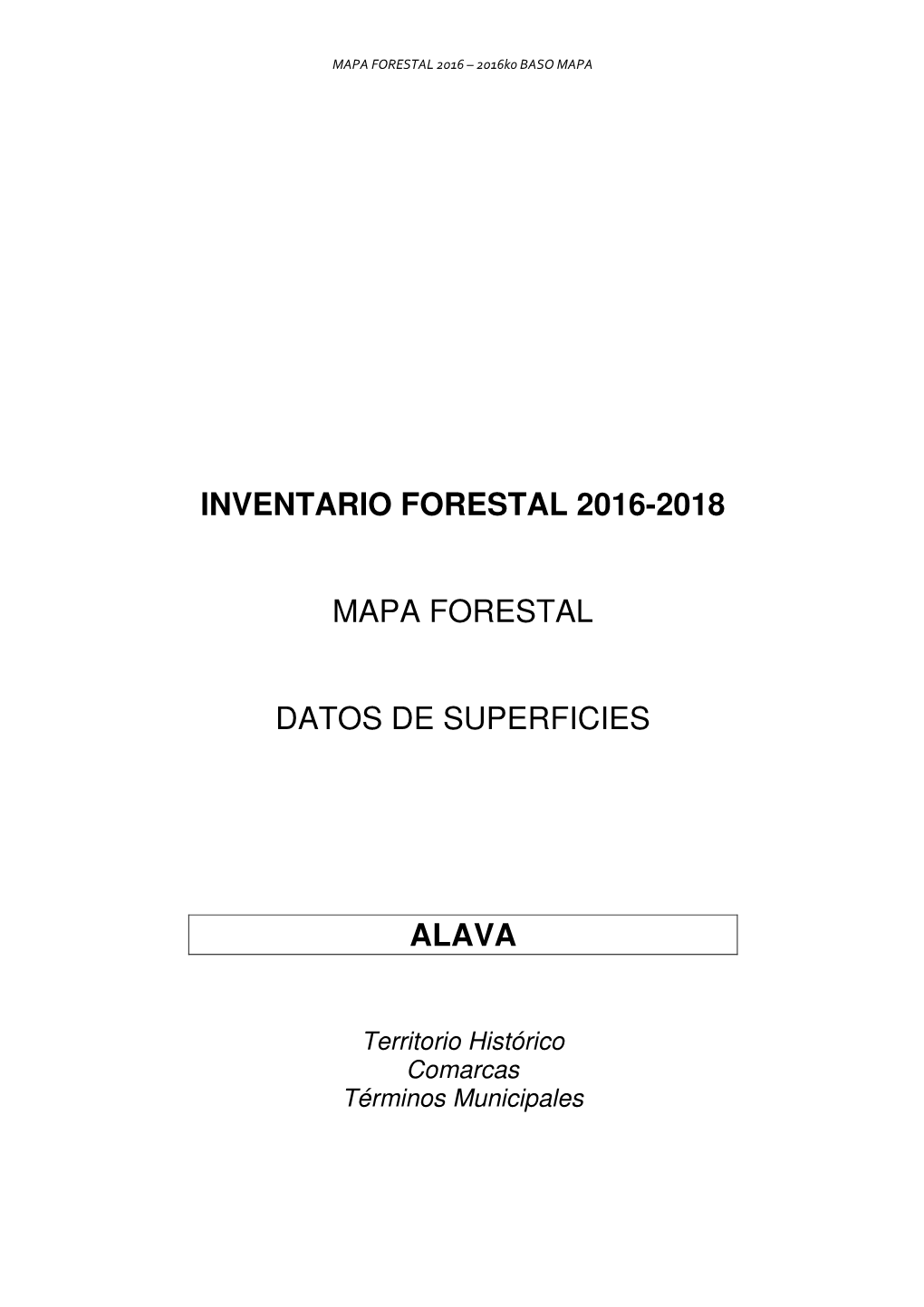 Inventario Forestal De 2016 De Álava