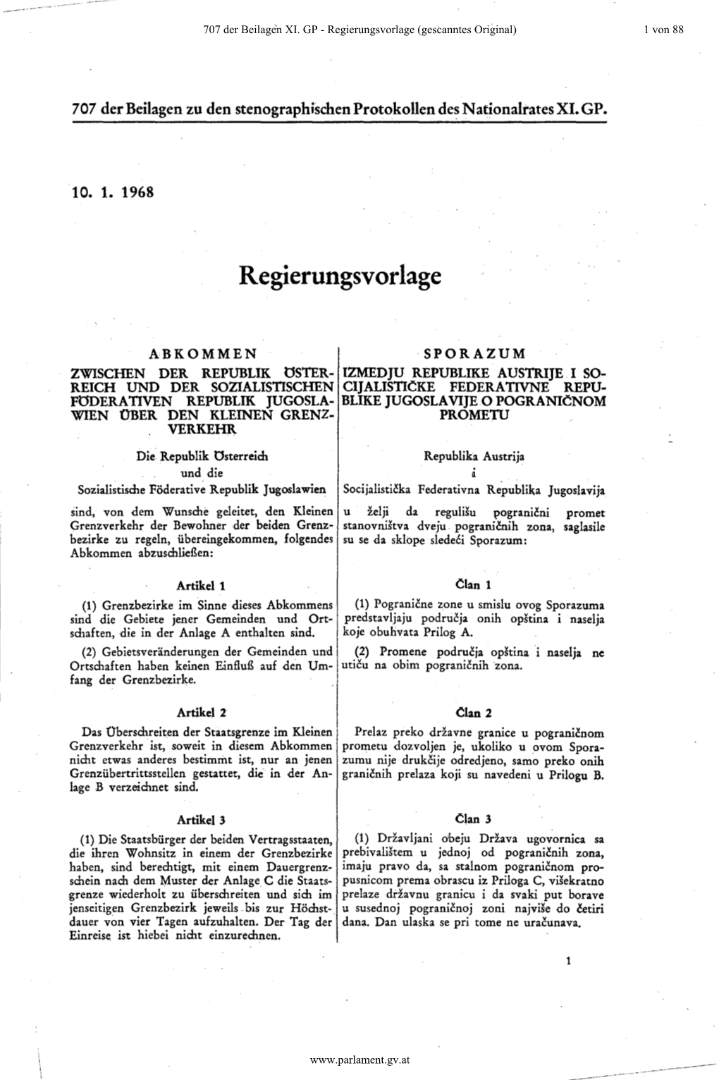 Regierungsvorlage (Gescanntes Original) 1 Von 88