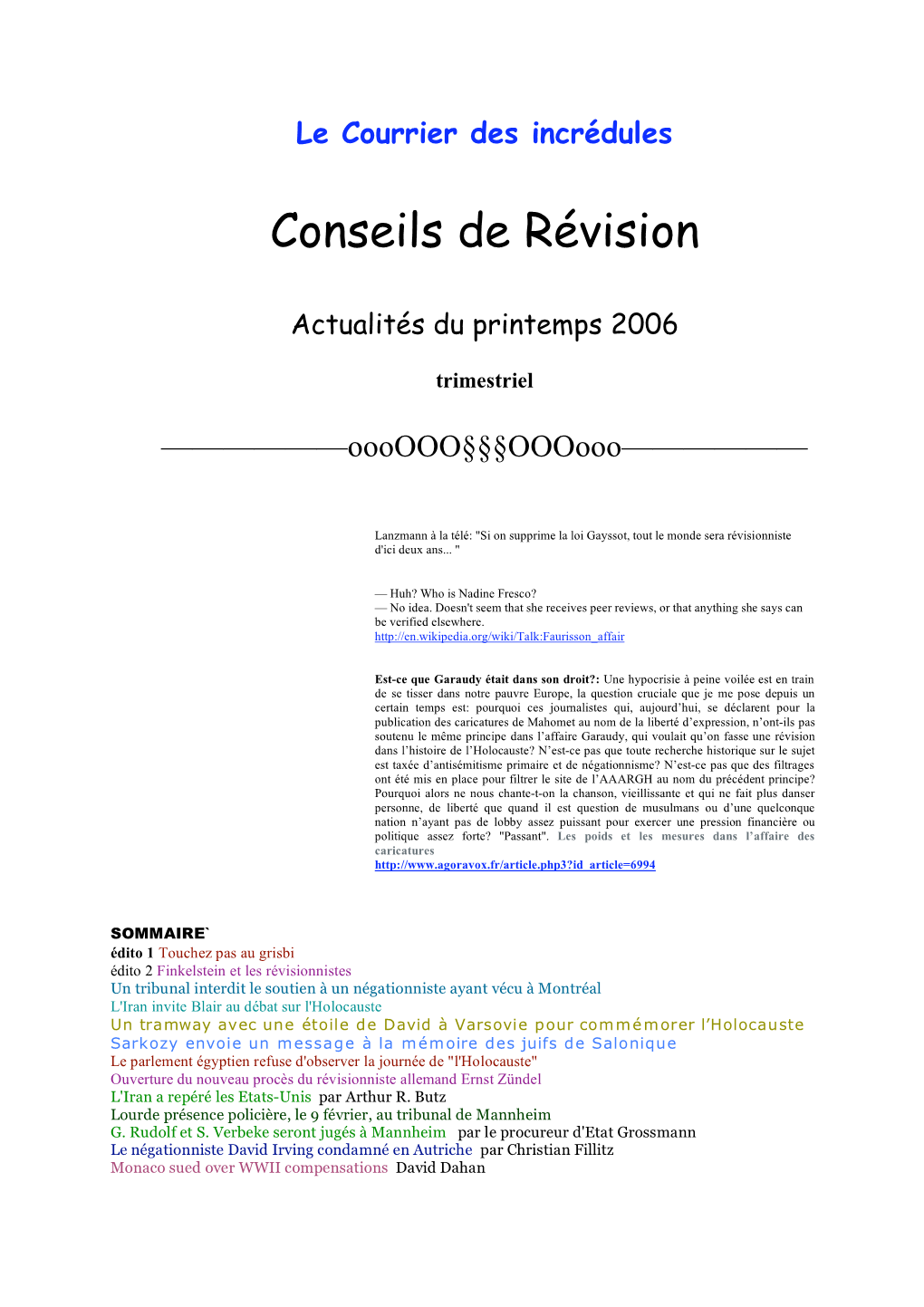 Conseils De Révision