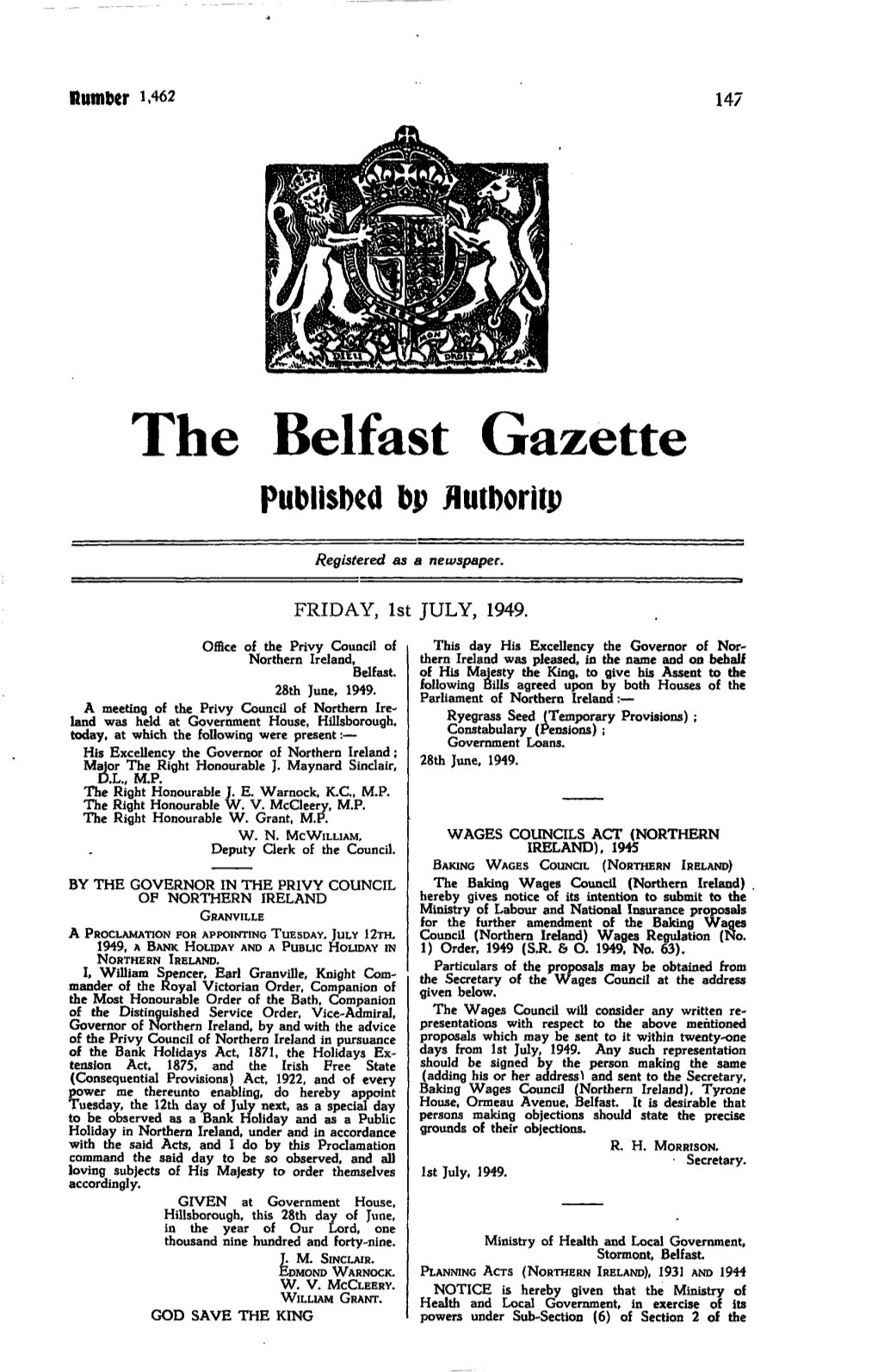 The Belfast Gazette Published Dp Flutboritp