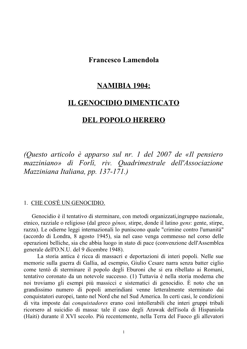 Francesco Lamendola