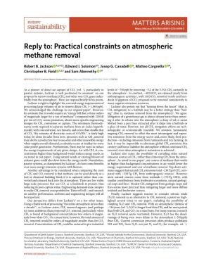 Practical Constraints on Atmospheric Methane Removal