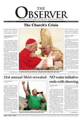 The Church's Crisis 21St Annual Shirt Revealed ND Water Initiative Ends