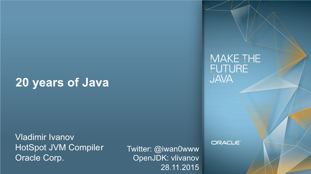 20 Years of Java