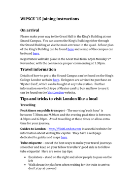 15 Joining Instructions on Arrival Travel Information Tips and Tricks To