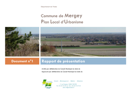 Commune De Mergey Plan Local D'urbanisme Rapport De Présentation