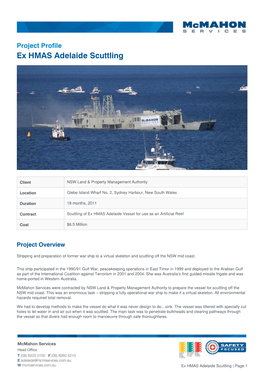 Ex HMAS Adelaide Scuttling