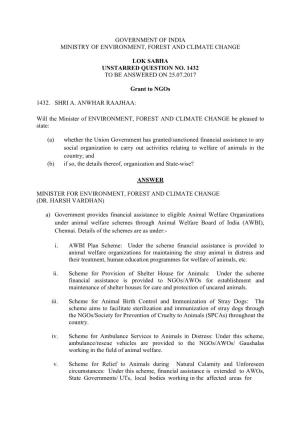 Government of India Ministry of Environment, Forest and Climate Change