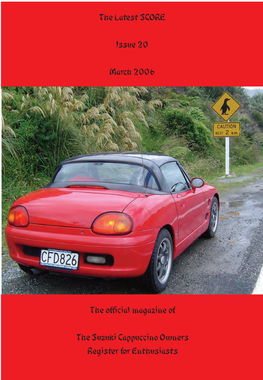 The Latest SCORE Issue 20 March 2006 the Official Magazine of The
