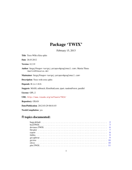 Package 'TWIX'