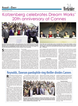Katzenberg Celebrates Dream Works' 20Th Anniversary at Cannes