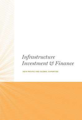 Infrastructure Investment & Finance