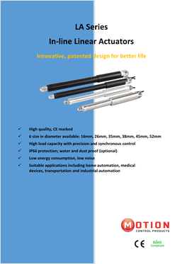 LA Series In-Line Linear Actuators