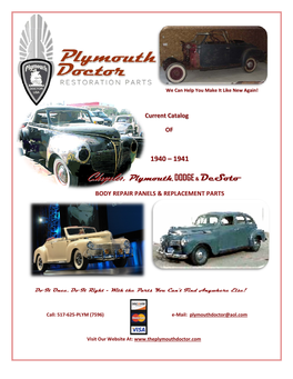 1940-41 Chrysler, Dodge, Plymouth & Desoto Catalog