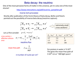 Beta Decay: the Neutrino