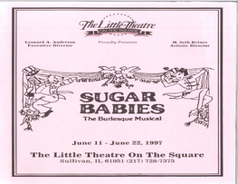 The Little Theatre on the Square Sullivan, IL 61951 (217) 728-7375 1I the Little Theatre on the Square,* Inc
