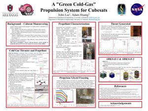 A "Green Cold-Gas" Propulsion System for Cubesats