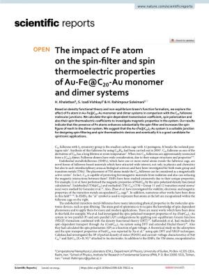 The Impact of Fe Atom on the Spin-Filter and Spin Thermoelectric