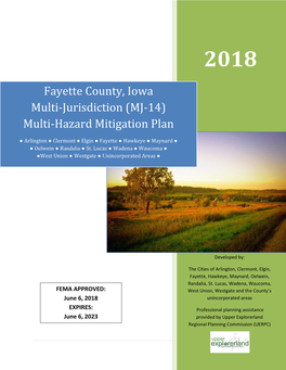 Fayette County, Iowa Multi-Jurisdiction (MJ-14) Multi-Hazard Mitigation Plan