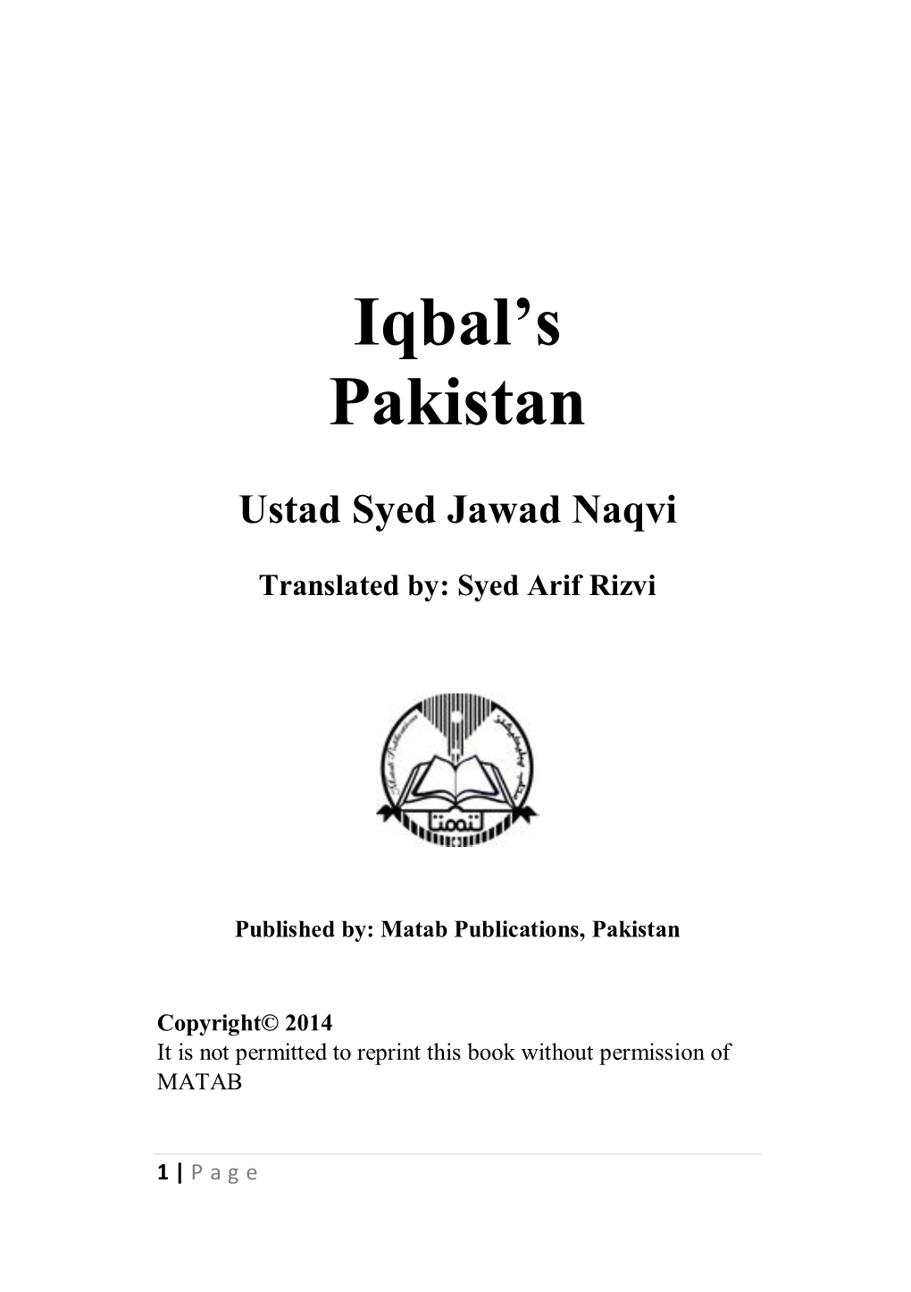 Iqbal's Pakistan