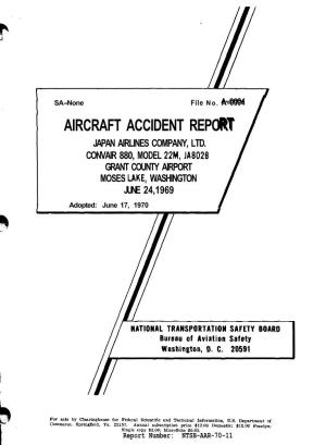 Aircraft Accident Report Japan Airlines Company, Ltd