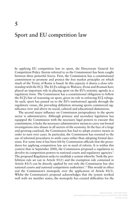 5 Sport and EU Competition Law